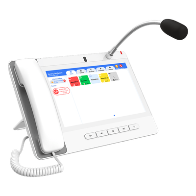 Teléfono IP Empresarial / 20 Líneas SIP / Pantalla Táctil 10.1' HD / Wi-Fi 5 / Bluetooth 4.2 / PoE / Multicast Voceo / Cámara Full HD | SIERRA STORE