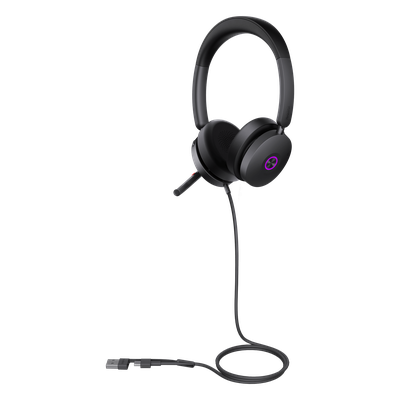 Diadema Dual / ANC Híbrido / USB-C/A / Certificación Teams / 20Hz-20kHz / 4 Micrófonos | SIERRA STORE