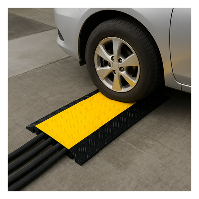 ACCESSPRO AC-903CV - Protector de Cable / 3 Canales 56x55 mm / Carga 6.1 Toneladas / 90 cm (2.95 ft) Largo / Hule y Plástico / | SIERRA STORE