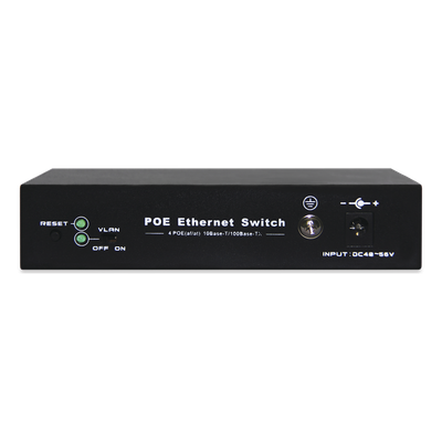 Switch PoE / 100 Metros PoE / 4 puertos 802.3af /at ( 60 W ) 10/100 Mbps + 1 puerto uplink | SIERRA STORE