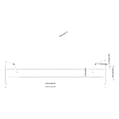 EPCOM INDUSTRIAL SDJH160 - Perfil Rectangular de Interconexión / Acero 1200 mm (3.9 ft) / Ancho 56 mm (2.2 ft) / Soporte 100 mm (3.9 | SIERRA STORE