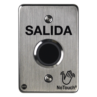 Botón de Salida No-Touch IR / Acero Inoxidable 304 Grado Médico / Contacto Seco C / LED Bicolor / 4.5 x 4.5 in | SIERRA STORE
