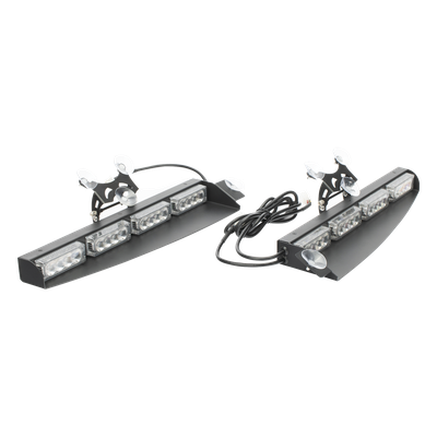 Luz de Visera LED / 32 LEDs de 3W / 22 Patrones Configurables / 96W / 12 VCC / Interior Rojo/Azul | SIERRA STORE