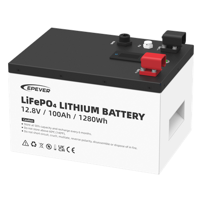 Batería LiFePO4 / 12.8 Vcc / 100 Ah / 1.28 kWh / 6000 Ciclos / IP65 / Pantalla LCD | SIERRA STORE