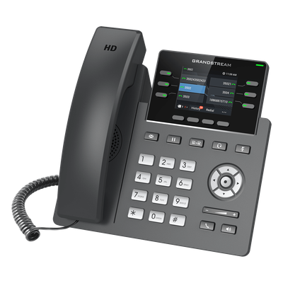 Teléfono IP / 6 Líneas SIP / Wi-Fi 6 Doble Banda / Bluetooth / 24 Teclas BLF Virtuales / Pantalla LCD 2.8" / 2 Puertos Gigabit | SIERRA STORE