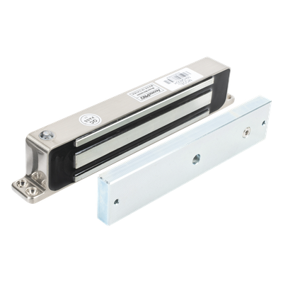 ACCESSPRO MAG600H - Chapa Magnética Electromagnética / 600 lbs (272 kg) / Montaje Superficial / IP68 / Dual 12V/24V DC / -10°C a +55°C | SIERRA STORE