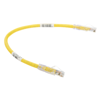 PANDUIT UTPSP1YLY - Cable de Parcheo UTP Cat6 / 24 AWG / CM / 0.3 m (1 pie) / Amarillo | SIERRA STORE