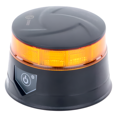 Baliza LED Recargable / Color Ámbar / IP67 / 12-24 V / 7 Patrones de Destello / Montaje Magnético y Succión | SIERRA STORE