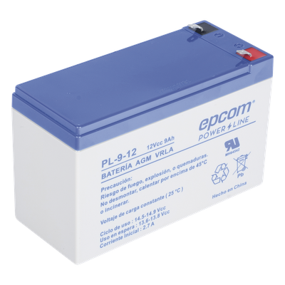 Batería 12 Vcc / 9 Ah / UL / Tecnología AGM-VRLA / Para uso en equipo electrónico Alarmas de intrusión / Incendio/ Control de acceso / | SIERRA STORE