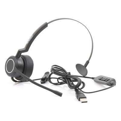 Auriculares USB / Mono / Audio HD / Micrófono Cardioide con Cancelación de Ruido / Diadema Ajustable / 58 g | SIERRA STORE