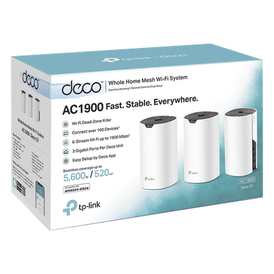 Sistema Mesh Wi-Fi / Doble Banda AC1900 Mbps / 3 Nodos / 3 Puertos Gigabit WAN/LAN Auto-Detect / 3 Antenas Internas / App iOS Android | SIERRA STORE