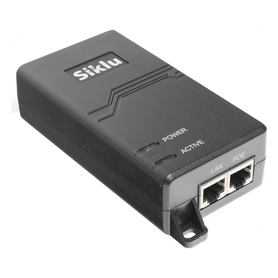 Inyector PoE Pasivo, 1 Gbps, 60 W, 55 Vcc, 100-240 Vca, Cable CA | SIERRA STORE