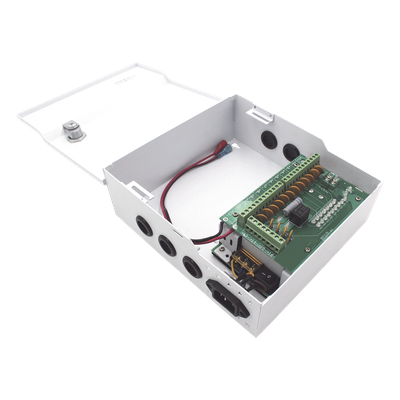 Fuente de poder profesional de 12 Vcc @ 16 A / para 16 cámaras / Con capacidad de batería de respaldo / Requiere batería / Voltaje de | SIERRA STORE