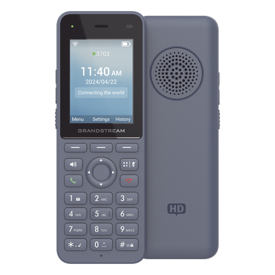 Teléfono IP Inalámbrico / Wi-Fi 6 Dual Band / 3 Cuentas SIP / 3 Líneas / Voz HD / Bluetooth / Pantalla 2.4" / Batería 3000 mAh | SIERRA STORE