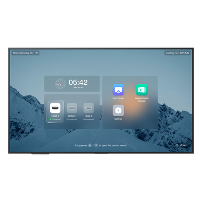 Pantalla Interactiva Profesional / 86" / 4K UHD / Panel IPS 500 nits / Wi-Fi 6 / Bluetooth 5.1 / Gestión Centralizada | SIERRA STORE