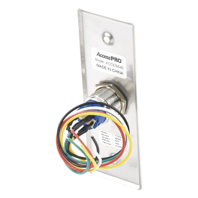 ACCESSPRO ACCESS40 - Botón de Salida / Contactos NO-COM-NC / IP65 / Aro Iluminado / 12 VCC / 115x40x29 mm | SIERRA STORE