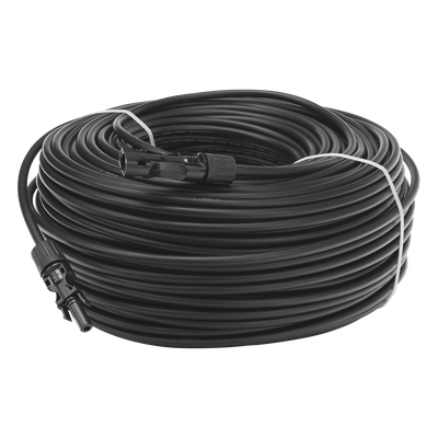Cable Fotovoltaico 100 m, Negro, Calibre 10 AWG con Terminales MC4 en Ambos Extremos | SIERRA STORE