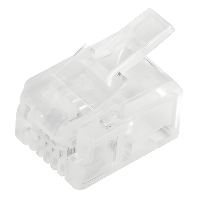 LINKEDPRO BY EPCOM TCRJ11-100 - Plug Modular RJ11 / 4 Contactos / Chapado Oro 50 Micras / Paquete 100 Piezas | SIERRA STORE