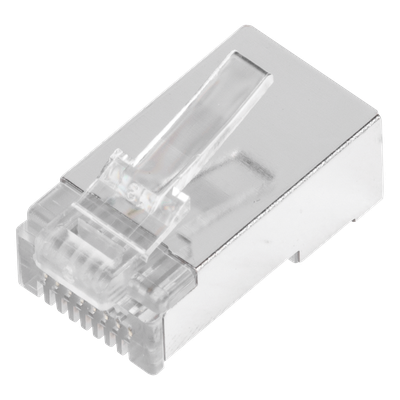 LINKEDPRO BY EPCOM TC5S-PASS - Bote de Plugs Pass Through RJ45 / Cat5e Blindado / Chapado Oro 30 Micras / 24AWG / 100 Piezas | SIERRA STORE
