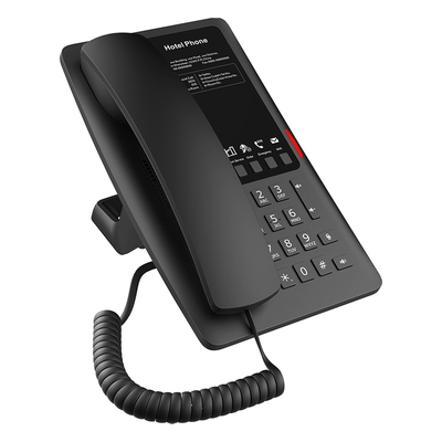 Teléfono IP Hotelero / 2 Líneas SIP / 5 Teclas Programables / Audio HD Manos Libres / PoE 802.3af / Puerto USB-A de Carga / Ethernet | SIERRA STORE