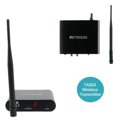 Transmisor Inalámbrico Silent Disco / Entrada RCA y Micrófono Simultánea / Alcance 300 m (984 ft) / Batería 1000 mAh / Autonomía 12 | SIERRA STORE