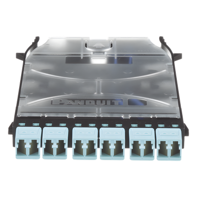 PANDUIT FHSXN-12-10N - Cassette de Fibra Óptica / 6 Puertos LC Duplex / 12 Fibras OM3 / Alta Densidad / Color Azul | SIERRA STORE