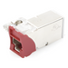 SIEMON Z6A-S03 - Jack Cat6A / Blindado STP / Montaje Híbrido Plano y Angulado / Color Rojo | SIERRA STORE