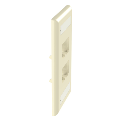 PANDUIT CFPL4EIY - Placa de Pared Vertical / 4 Puertos Mini-Com / Diseño Plano / Con Espacios para Etiquetas / 2.75 x 4.5 in / ABS | SIERRA STORE