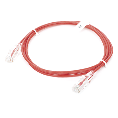 LINKEDPRO BY EPCOM LP-UT6-200-RD-28 - Cable de Parcheo Slim UTP Cat6 / 2 m (6.56 ft) / 28 AWG / RJ45 Chapado en Oro / Rojo | SIERRA STORE
