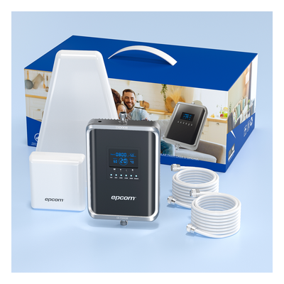 EPCOM EP-5G-PBS-V2 - Amplificador Celular 5G / Penta Banda 700-2600 MHz / 70 dB Ganancia / Cobertura 600 m² (6458.3 ft²) / 2G 3G 4G 5G | SIERRA STORE