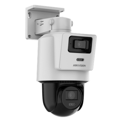 HIKVISION DS-2SE2C400MWG-E/14 - Cámara PTZ TandemVu IP / Dual Sensor 4 MP + 4 MP / Lentes 2.8 mm + 8 mm / Dual Light IR + Blanca 30 m | SIERRA STORE