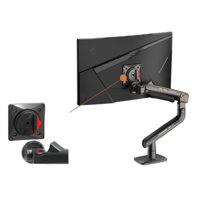 Soporte Mecánico para Monitor / 32" a 60" / Carga 2-20 kg (4.4-44 lbs) / VESA 75x75 y 100x100 mm / Iluminación RGB / Resorte de Alta | SIERRA STORE