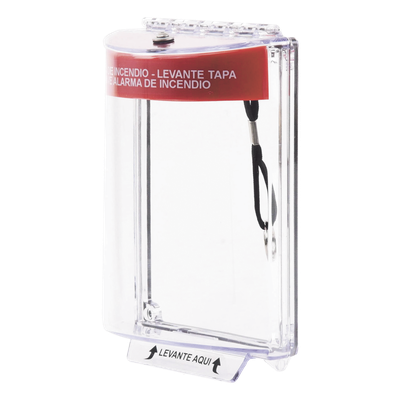 Cubierta Protectora Universal / IP56 / Policarbonato UV / Montaje Superficial / Espaciador Dual Canal / Texto Incendio Español | SIERRA STORE