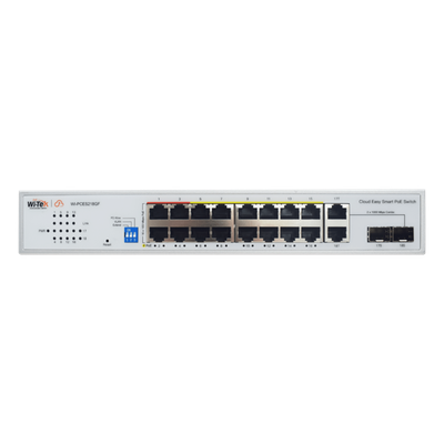 Switch PoE / 16 Puertos 10/100 Mbps PoE / 2 Uplink Gigabit / 1 Puerto SFP / Presupuesto PoE 250 W / Alcance 250 m (820.2 ft) / ONVIF | SIERRA STORE
