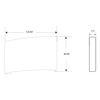 Lámpara Arbotante LED / 4 W / 220 lm / Luz Cálida 2700 K / IP54 / 85-265 Vca~ / Indirecta Bidireccional | SIERRA STORE