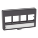 PANDUIT NK4MFLBL - Placa de Mobiliario Modular / 4 Puertos Keystone / Salida Plana / 2.9" x 1.77" (73.66 x 44.95 mm) / Color Negro | SIERRA STORE
