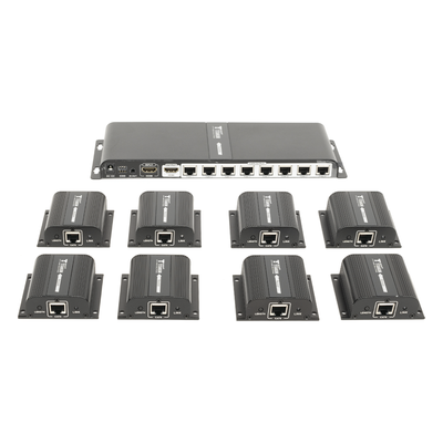 Kit Divisor y Extensor HDMI (Extender Splitter)  / Divide 1 Fuente HDMI a 8 Pantallas / Extiende la señal HDMI hasta 40 m / Resolución | SIERRA STORE