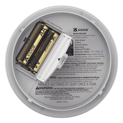 Alarma Combinada de Humo y CO / Sensor Fotoeléctrico y Electroquímico / Alimentación por Baterías AA / Función Hush / Vida Útil 10 Años | SIERRA STORE