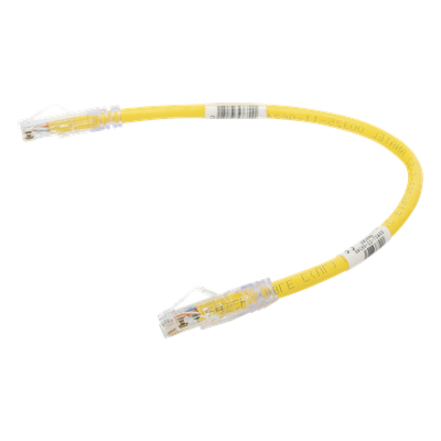 PANDUIT UTPSP1YLY - Cable de Parcheo UTP Cat6 / 24 AWG / CM / 0.3 m (1 pie) / Amarillo | SIERRA STORE