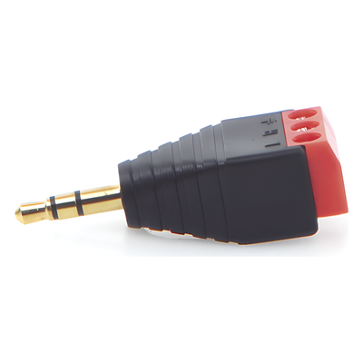 Conector de audio / 3.5mm macho estéreo / Terminal de tornillo 3 pines / 28-16 AWG / Compacto | SIERRA STORE