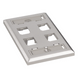 PANDUIT CFPL4SY - Placa de Pared Vertical / Acero Inoxidable Grado 304 / 4 Puertos Mini-Com / 69.8 x 114.3 mm / 2.75 x 4.5 pulg | SIERRA STORE
