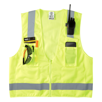 Chaleco de seguridad reflectante / Talla XL / ANSI/ISEA 107-2015 Tipo R Clase 2 / Pecho 44''-50'' (111,8-127 cm) / Amarillo alta | SIERRA STORE