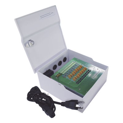 Fuente de poder profesional de 12 Vcc @ 16 A / para 16 cámaras / Con capacidad de batería de respaldo / Requiere batería / Voltaje de | SIERRA STORE