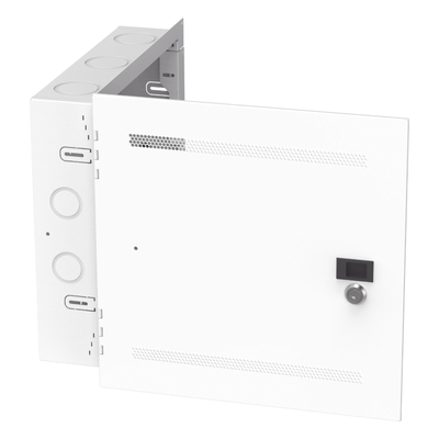 PANDUIT MS14EHDS - Gabinete de Montaje en Pared / 14 in de Altura / Acero Calibre 18 / Carga 16 kg (35 lb) / Puerta Reversible con | SIERRA STORE