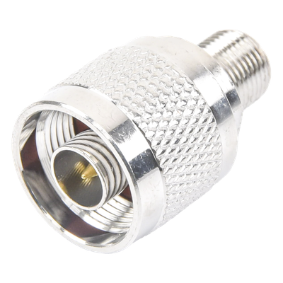 Adaptador Coaxial RF / N Macho a F Hembra / Montaje en Línea / Bronce Niquelado / Contacto Oro / Teflón / -20℃ a 80℃ | SIERRA STORE