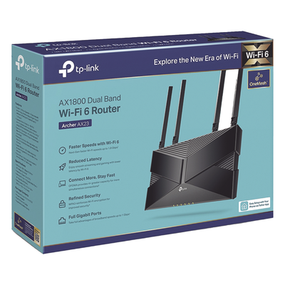 Router WiFi 6 / Doble Banda AX1800 / 4 Puertos LAN Gigabit / 4 Antenas Beamforming / EasyMESH / CPU Dual-Core | SIERRA STORE