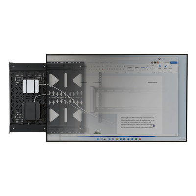Panel de Almacenamiento AV Deslizante / Capacidad 10 kg (22 lbs) / Rango 300 mm / Acero de Alta Resistencia / Quick-Release / Montaje | SIERRA STORE
