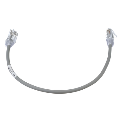 PANDUIT UTP28SP1GY - Cable de Parcheo Cat6 / UTP 28AWG / Diámetro Reducido 3.8 mm / 0.30 m (1 Pie) / Gris / LSZH-CM / PoE++ | SIERRA STORE