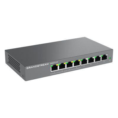 Switch Administrable Capa 2 Lite / 8 Puertos Gigabit / 4 Puertos PoE+ / 32 VLAN / QoS / GDMS Cloud / Montaje Pared y Escritorio | SIERRA STORE