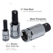 Juego de Dados / 13 Piezas / SAE-Métrico-Hex-Torx® / 3 Conducciones 1/4-3/8-1/2 Pulgada / Acabado Moleteado / Marcado en Relieve | SIERRA STORE